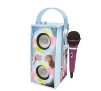 Lexibook, Frozen, Portable Bluetooth Light Speaker with Microphone, Light effects, Karaoke, Wireless, USB, SD card, Rechargeable battery, blue/purple, BTP180FZZLXB
