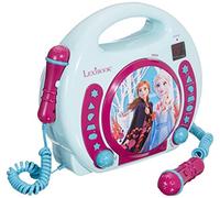 Lexibook, Frozen, Portable CD player with Microphones, Music Player, Repeat and Programming, Karaoke, Headphones jack, Blue/Purple, RCDK100FZ
