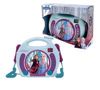 Lexibook, Frozen, Portable CD player with Microphones, Music Player, Repeat and Programming, Karaoke, Headphones jack, Blue/Purple, RCDK100FZLXB