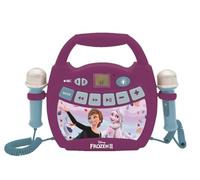Lexibook, Frozen, Portable karaoke digital player for kids, Microphones, Light effects, Bluetooth®, Record and voice changer functions, Purple, MP320FZZLXB