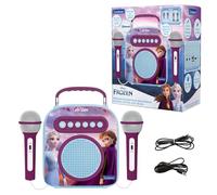 LEXIBOOK Frozen Portable Speaker, BTC050FZ | Microphone included, aux-in jack, TF SD input, blue purple