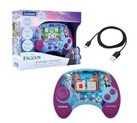 Lexibook, Frozen, Power Console®, Bilingual educational game console with 100 activities, French/English, Blue/purple, JCG100FZi1