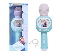 LEXIBOOK, Frozen, Wireless Karaoke Microphone with Speaker, light effects, 3 voice effects, Bluetooth playback and USB-C recharge,MIC290FZLXB