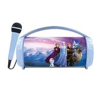 LEXIBOOK, Frozen, Wireless light speaker with microphone, Stereo sound, Karaoke function, USB and SD card ports, Rechargeable battery, Handle to carry everywhere, Blue/Purple, BTP585FZZ