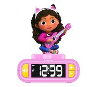 LEXIBOOK, Gabby’s Dollhouse, Gabby Nightlight Alarm Clock, Sounds and Melodies, Backlit LCD Screen, Illuminated, Snooze, Pink, RL800GDHLXB