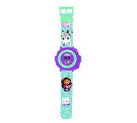LEXIBOOK, Gabby's Dollhouse, Adjustable Projection Watch with Digital Screen, 20 Images of The Gabby's Dollhouse Series, for Children, Blue/Purple, DMW050GDHLXB