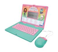 LEXIBOOK, Gabby's Dollhouse, Bilingual ENGLISH/FRENCH Educational computer, Toy for children with 124 language, writing, maths, logic, music activities and games, Pink/blue, JC598GDHi1