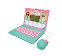 Lexibook, Gabby's Dollhouse, Bilingual ENGLISH/GERMAN Educational computer, Toy for children with 124 language, writing, maths, logic, music activities and games, Pink/blue, JC598GDHi3