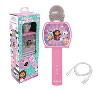 Lexibook, Gabby's Dollhouse, Bluetooth® Microphone with voice change function, Built-in speaker, Phone holder included, Pink, MIC240GDHLXB