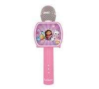 LEXIBOOK, Gabby's Dollhouse, Bluetooth® Microphone with voice change function, Built-in speaker, Phone holder included, Pink, MIC240GDH
