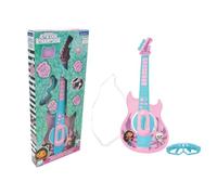 LEXIBOOK, Gabby's Dollhouse, Electronic guitar with microphone and glasses to sing with style, 2 play modes, Demo songs, Light effects, Pink/blue, K260GDHLXB