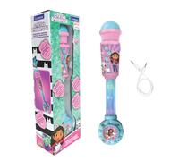 LEXIBOOK, Gabby's Dollhouse, Luminous Microphone for children, Musical Toy, Built-in speaker, Light effects, Aux-in socket, Blue/Pink, MIC90GDHLXB