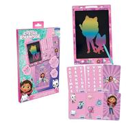 LEXIBOOK, Gabby's Dollhouse, Magic Slate, Art and craft toy for girls and boys, Multicoloured drawings, 28 cm screen, Includes 1 stylus and 6 stencils, Pink, CRT10GDHLXB