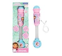 LEXIBOOK, Gabby's Dollhouse Microphone, MIC90GDH | Built-in speaker, Light effects, AUX input, Blue/Pink