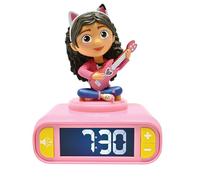 LEXIBOOK, Gabby’s Dollhouse, Gabby Nightlight Alarm Clock, Sounds and Melodies, Backlit LCD Screen, Illuminated, Snooze, Pink, RL800GDHLXB