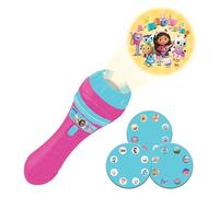 LEXIBOOK, Gabby's Dollhouse, Stories projector and torch light, Projects 24 images of the Gabby's Dollhouse TV series with 3 discs, Pink/blue, LTC050GDH