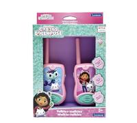 LEXIBOOK, Gabby's Dollhouse, Walkie-Talkies 200m/650ft, Communication game for children, Belt clip for transport, Battery operated, Pink, TW12GDH