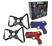 Lexibook, Galactic Battle Set, Laser tag game with 2 laser guns and 2 armours included, Shooting up to 25 metres, Sound and light effects, JG250