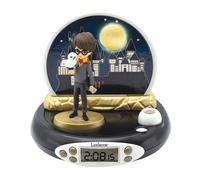 Lexibook, Harry Potter, Projector Alarm Clock for kids, Nightlight and time projection to the ceiling, Sound Effects, Battery-powered, Black, RP500HP