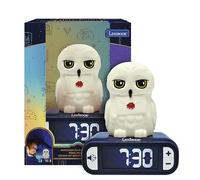 Lexibook, Hedwig Nightlight Alarm Clock, Sounds and Melodies, Backlit LCD Screen, Luminous, Snooze, White/Blue, Small
