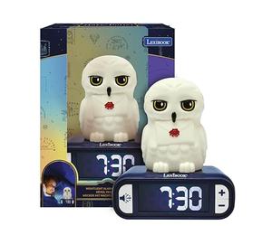LEXiBOOK, Hedwig, Hedwig Nightlight Alarm Clock, Sounds and Melodies, Backlit LCD Screen, Luminous, Snooze, RL800HP1