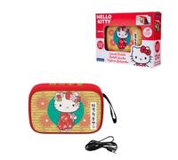LEXIBOOK, Hello Kitty, Bluetooth Speaker, Fabric Finish, Yellow, BT018HKLXB | Portable Bluetooth speaker with fabric finish, USB-C, SD/TF, Aux-in and rechargeable battery for music anywhere daily fun