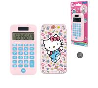 LEXIBOOK, Hello Kitty, Digit Calculator, Cover Included, pink, C45HKLXB | Hello Kitty 8-digit pocket calculator with cover, solar and battery power, advanced functions, and auto shut-off.
