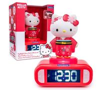 LEXIBOOK, Hello Kitty, Digital Alarm Clock, 3D Nightlight, RL800HKLXB | Hello Kitty lights up for a few minutes when you press the top. LCD backlit screen, sound effects, 6 ringtone alarm, snooze.