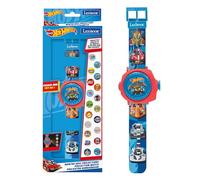 LEXIBOOK, Hot Wheels, Adjustable projection watch with digital screen, 20 Hot Wheels images, for Children, Blue, DMW050HWLXB