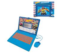 Lexibook, Hot Wheels Biligual Educational Laptop English Spanish, 164 Bilingual Activities, 3 Animated Stories, Syllabic Learning, Exciting Games, JC598HWi2