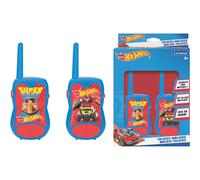 LEXIBOOK, Hot Wheels, Walkie-Talkies 200m, Communication Game for Children, 2 Communication Channels, Belt Clip, Battery Operated, Red/Blue, TW12HW