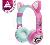 LEXIBOOK, Barbie, 2-in-1 Bluetooth and wired headset with cat ears, Rechargeable with light effects, Stereo sound, Foldable, Adjustable, LED lights, HPBTKTBB