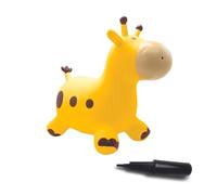 Lexibook, Inflatable Jumping Giraffe, Bouncing game, Indoor and outdoor, Manual pump included, Safe and resistant plastics, Yellow, BG050GI
