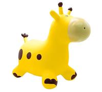 LEXIBOOK, Inflatable Jumping Giraffe, Bouncing game, Indoor and outdoor, Manual pump included, Safe and resistant plastics, Yellow, BG050GILXB
