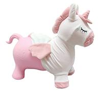 LEXIBOOK, Inflatable Jumping Unicorn with removable cover, Manual Pump Included, Secure and Durable Plastic, Pink, BGP050UNILXB