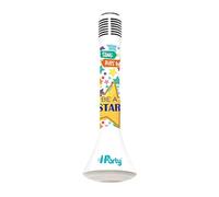 Lexibook, iParty, Karaoké Micro Star Bluetooth® with Voice changer function, Microphone for singing, Built-in light speaker 5W, micro SD slot, White/Blue, MIC210