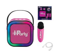Lexibook iParty Karaoke Speaker, BTC020PKZLXB | 2 wireless microphones, light effects, pink