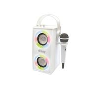 Lexibook Iparty Bluetooth Speakers With Mic & Lights Effects - White