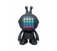 LEXIBOOK IParty Wireless Stereo Speaker, 3W, flashing lights, sound, aux-in jack, USB, SD card, rechargeable battery, black, BTLS300