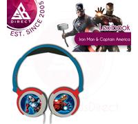 LEXIBOOK, The Avengers, Stereo Headphones, kids safe volume, foldable and adjustable, Blue/red, HP010AV
