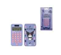 LEXIBOOK, Kuromi, 8-Digit Pocket Calculator with Protective Cover, Dual Power Solar & Battery, Auto Shut-Off, Compact Design, Everyday Use, Purple, C45HK1