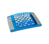 Lexibook, ChessLight, Electronic Chess Game with Touch, Sensitive Keyboard and Light and Sound Effects, 32 Pieces, 64 Levels of Difficulty, Battery, Blue/Grey, LCG3000