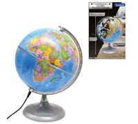 Lexibook NLJ185EN Luminous Planetarium, STEM, 2-in-1 Globe During The Day, Constellation map at Night, Blue/Black