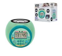 LEXIBOOK, Magnificent Star Wars Projector Alarm Clock with Night Light Timer, Multicolored Ceiling Projection, Backlit LCD Screen, Snooze Alarm, Battery Operated, Green, RL977SWLXB