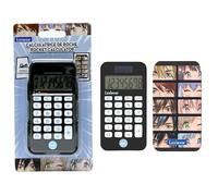 Lexibook, Manga, Pocket Calculator with Protection Cover, Conventional and Advanced Calculator Functions, battery and solar-powered, Black, C45MAN