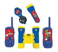 LEXIBOOK, Mario Adventurer Set, RPTW12NI | 120m walkie-talkies, Binoculars, Torchlight, Compass included, Blue/Yellow