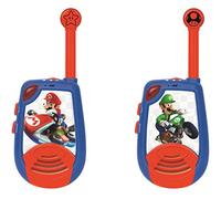 Lexibook, Mario Kart, Digital Walkie-Talkies for Children, 2 km Transmission Range, Morse Light Function, Belt Clip for Transport, Battery operated, Blue/Red, TW25NI