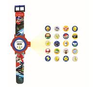 LEXIBOOK Nintendo Mario Kart Adjustable Projection Watch Digital Screen - 20 Images of Mario Kart - for Children/Boys - Red and Blue - DMW050NI