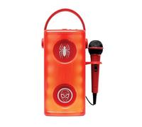 LEXIBOOK, Marvel Spider-Man, Luminous Wireless Bluetooth® Speaker with Microphone, Multi-colored Light Effects, SD/TF Card Slot, Rechargeable Battery, Red, BTP185SPZ