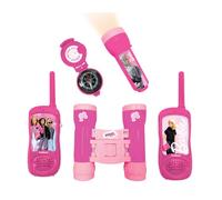 LEXIBOOK Mattel Barbie - Adventurer set for Children, Walkie-Talkies 120m, Binoculars, Compass, Torchlight, RPTW12BBLXB